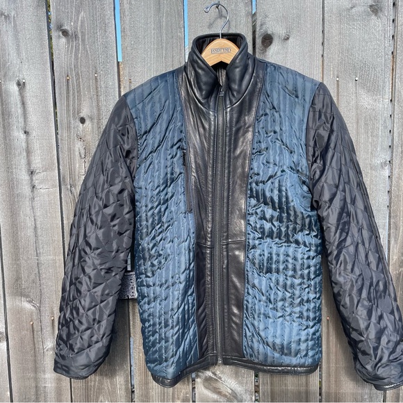 Andrew Marc New York Genuine Leather Moto Cafe Racer Jacket - Picture 6 of 12